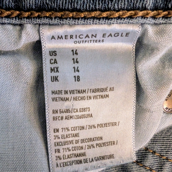 American Eagle Outfitters Women's Size 14 High Rise Shortie Denim Shorts - Picture 5 of 5